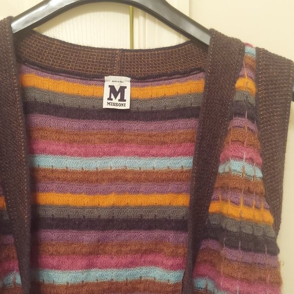 Missoni Striped V-Neck Sweater US 10/L - Picture 2 of 8